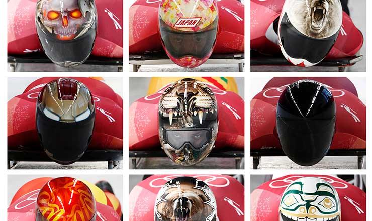 Los cascos más originales que nos dejó el skeleton masculino en PyeongChang