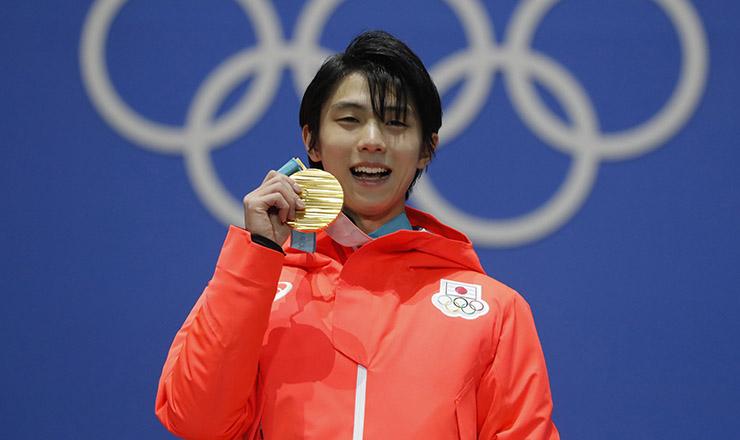 Yuzuru Hanyu y los medallistas del día 8 en PyeongChang