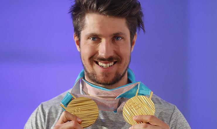Marcel Hirscher y los cinco medallistas en el día nueve de PyeongChang