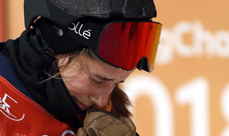 La desolación de Maddie Bowman tras no poder refrendar el oro en el esquí acrobático halfpipe
